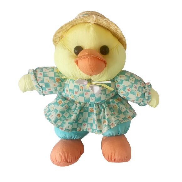 DanDee Plush Chick in Hat Nylon Yellow 8 Inch Stuffed Animal - Picture 1 of 5